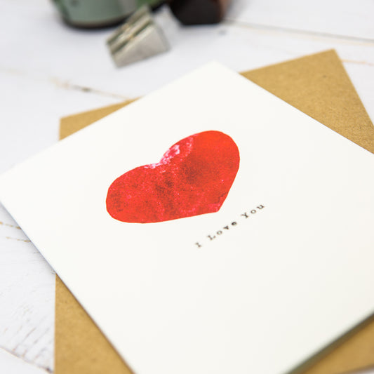 I Love You Heart Card