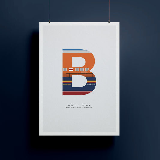 B | RNLI Alphabet Signed Limited Charity Print