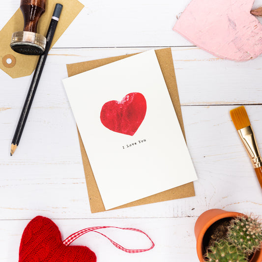 I Love You Heart Card