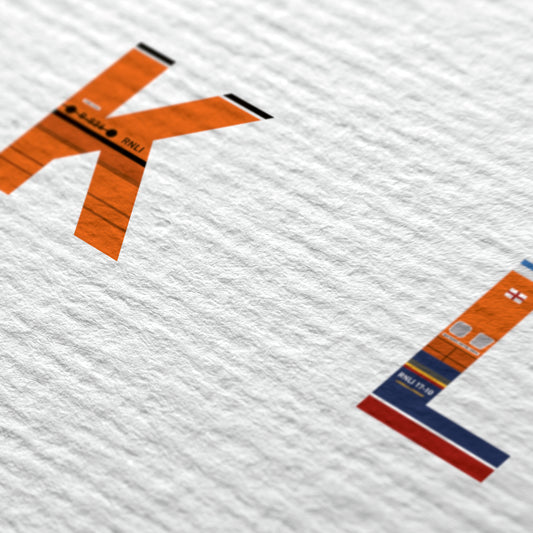 RNLI Alphabet Signed Limited Charity A3 Print