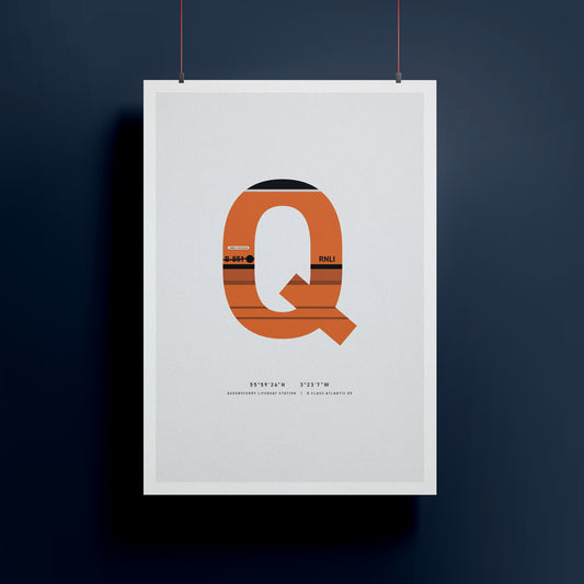 Q | RNLI Alphabet Signed Limited Charity Print