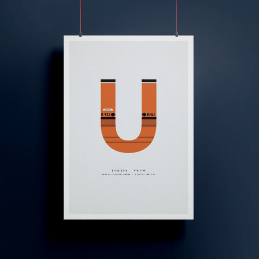 U | RNLI Alphabet Signed Limited Charity Print