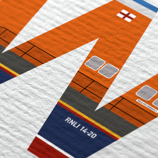 W | RNLI Alphabet Signed Limited Charity Print